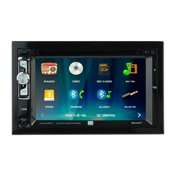 XDVD276BT Double DIN Bluetooth Receiver Detail Page